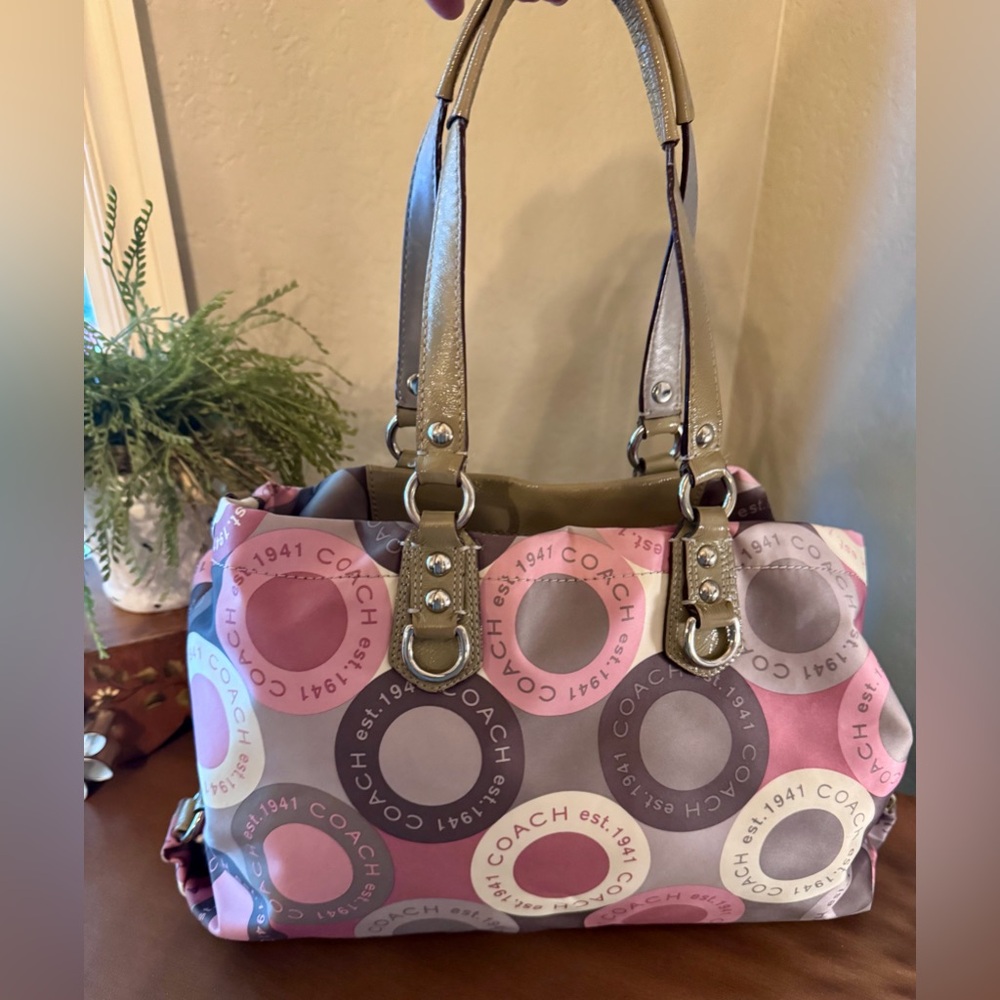 Coach Ashley Multicolor Signature Tote - Picture 2 of 9